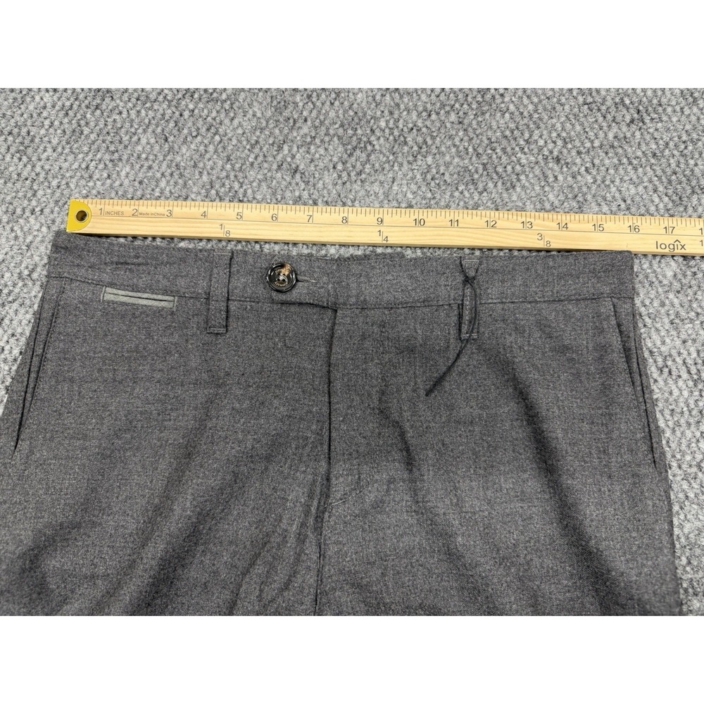 Eleventy Men's 31x33 Gray Wool Chino Pants Trousers Made in Italy - Picture 13 of 16
